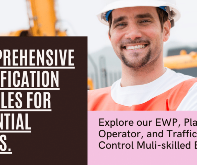 Essential certifications like EWP, Plant Operator, Traffic Control, and more